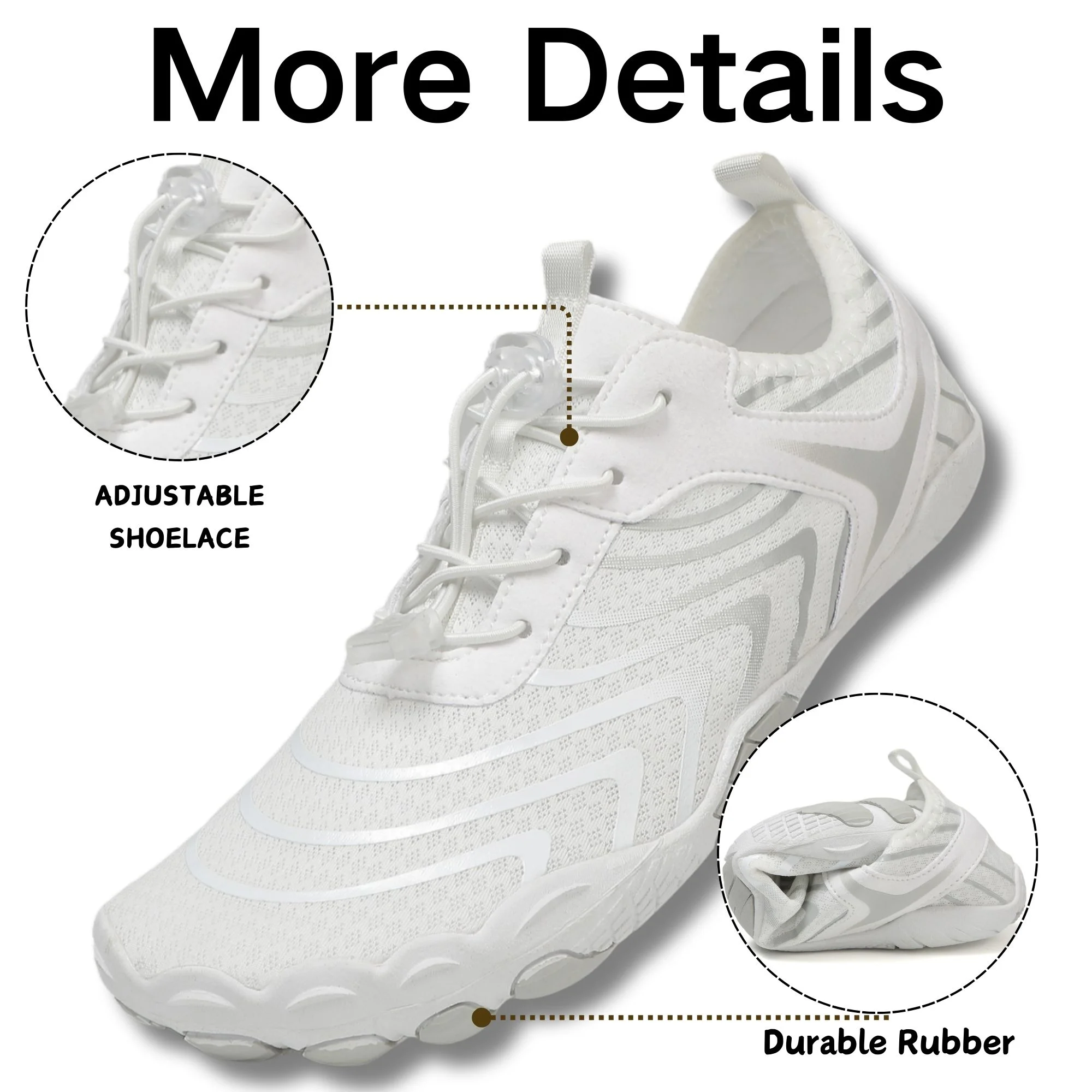 BERANMEY Pro Barefoot Shoes for Women & Men Wide Toe Box Hiking Water Shoes Non-Slip Breathable Barefoot Swim Surf Shoes for Beach Pool Aqua Running & Walking Fast Drainage & Waterproof Design - Image 6