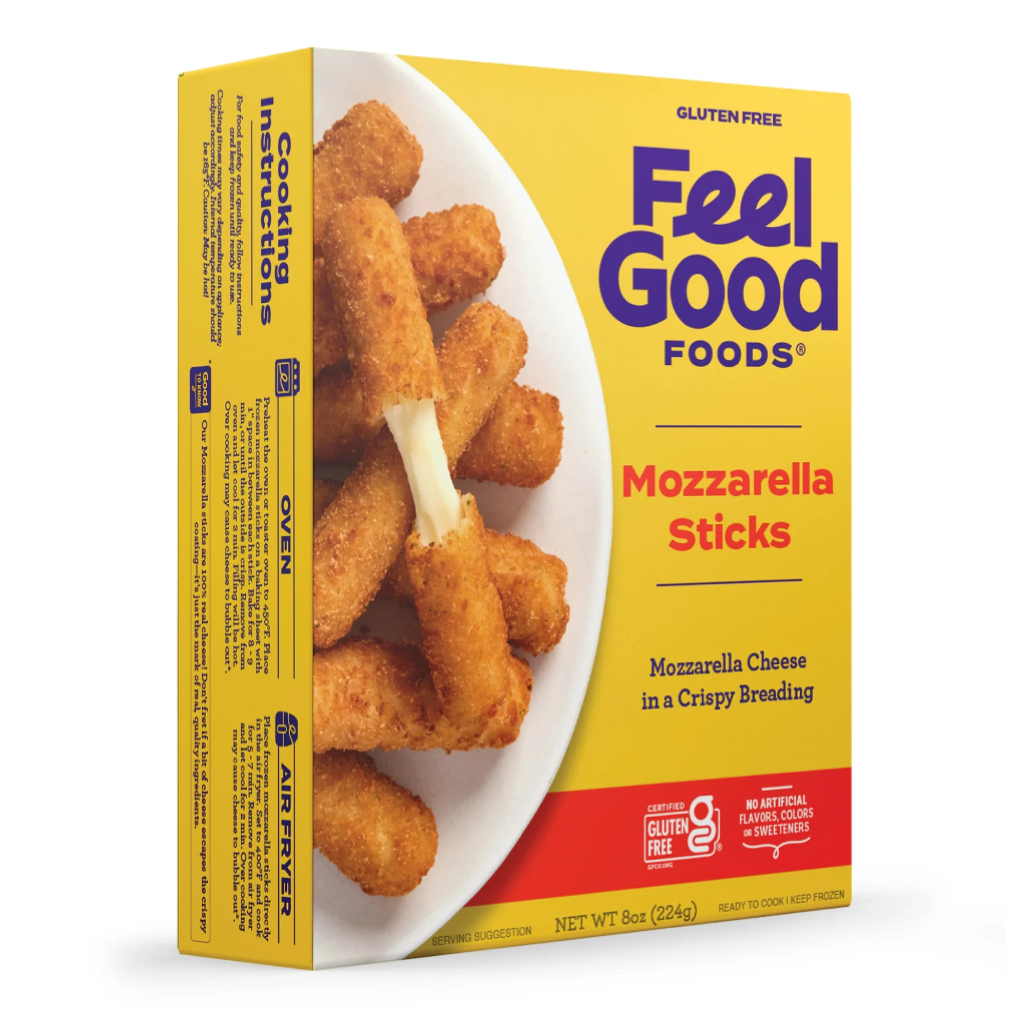 Feel Good Foods Mozzarella Sticks, Appetizers, 8 oz - Image 2