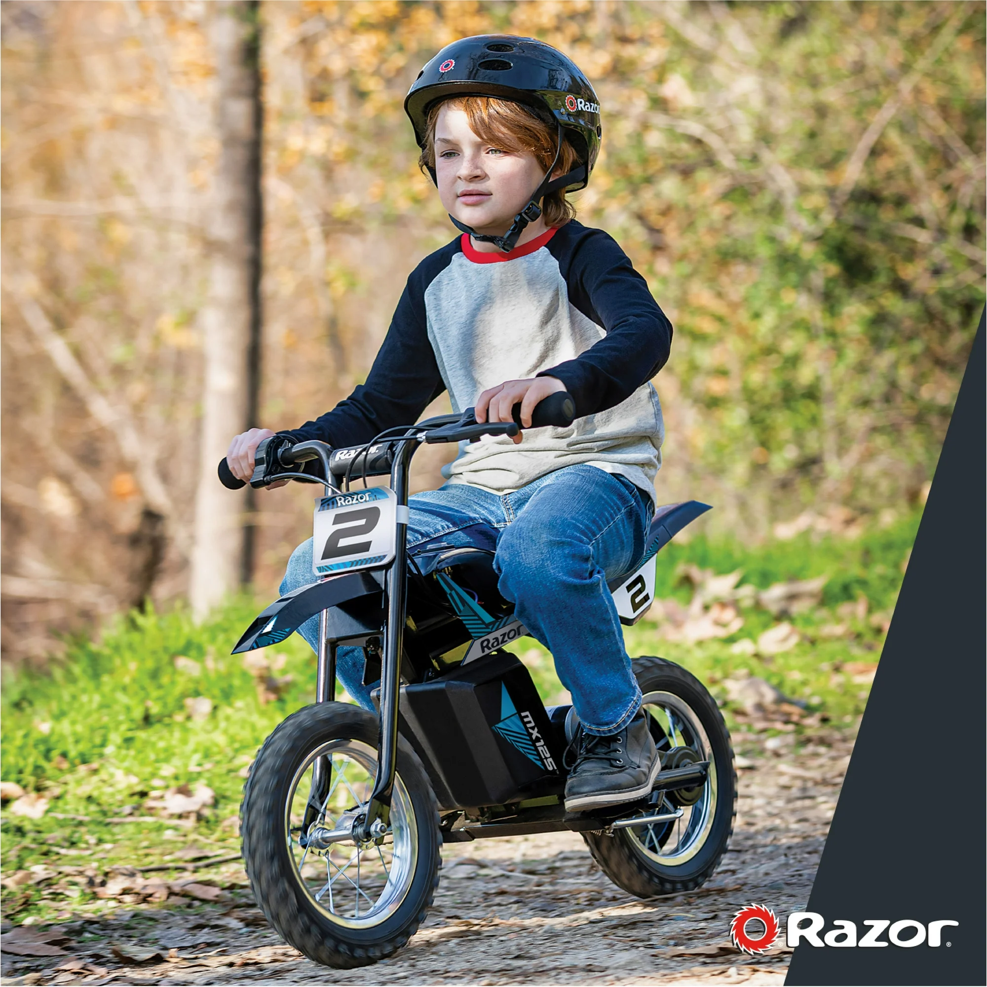 Razor Dirt Rocket MX125 Electric-Powered Dirt Bike - Black with Decal Included, for Child 5+ - Image 6
