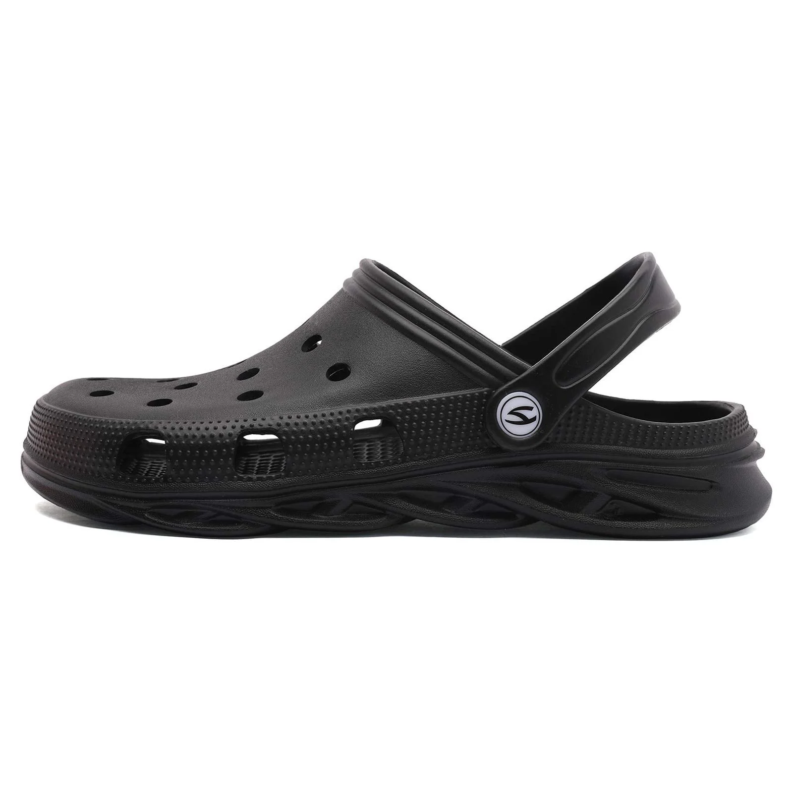 GUBARUN Unisex Garden Clogs Shoes Slippers Sandals for Men and Women Black,11 Women/9.5 Men - Image 4