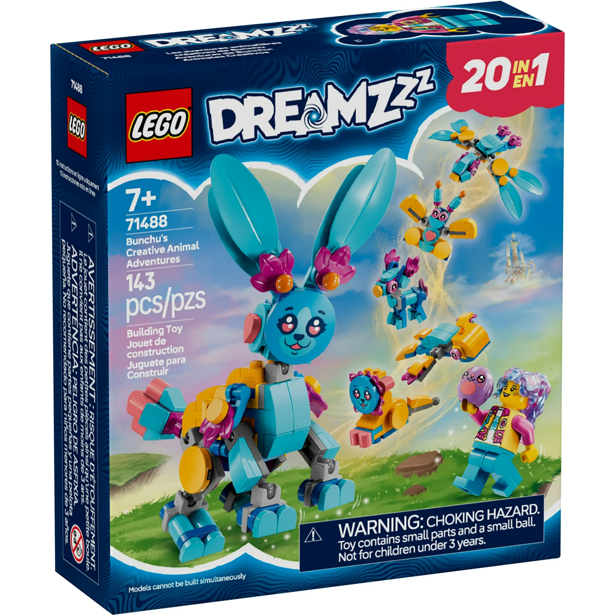 LEGO DREAMZzz Bunchu's Creative Animal Adventures - Fantasy Bunny Toy for Kids, Boys and Girls, Ages 7+ - 20 Building Options - Building Set with Izzie Minifigure - Gift Idea for Birthdays - 71488