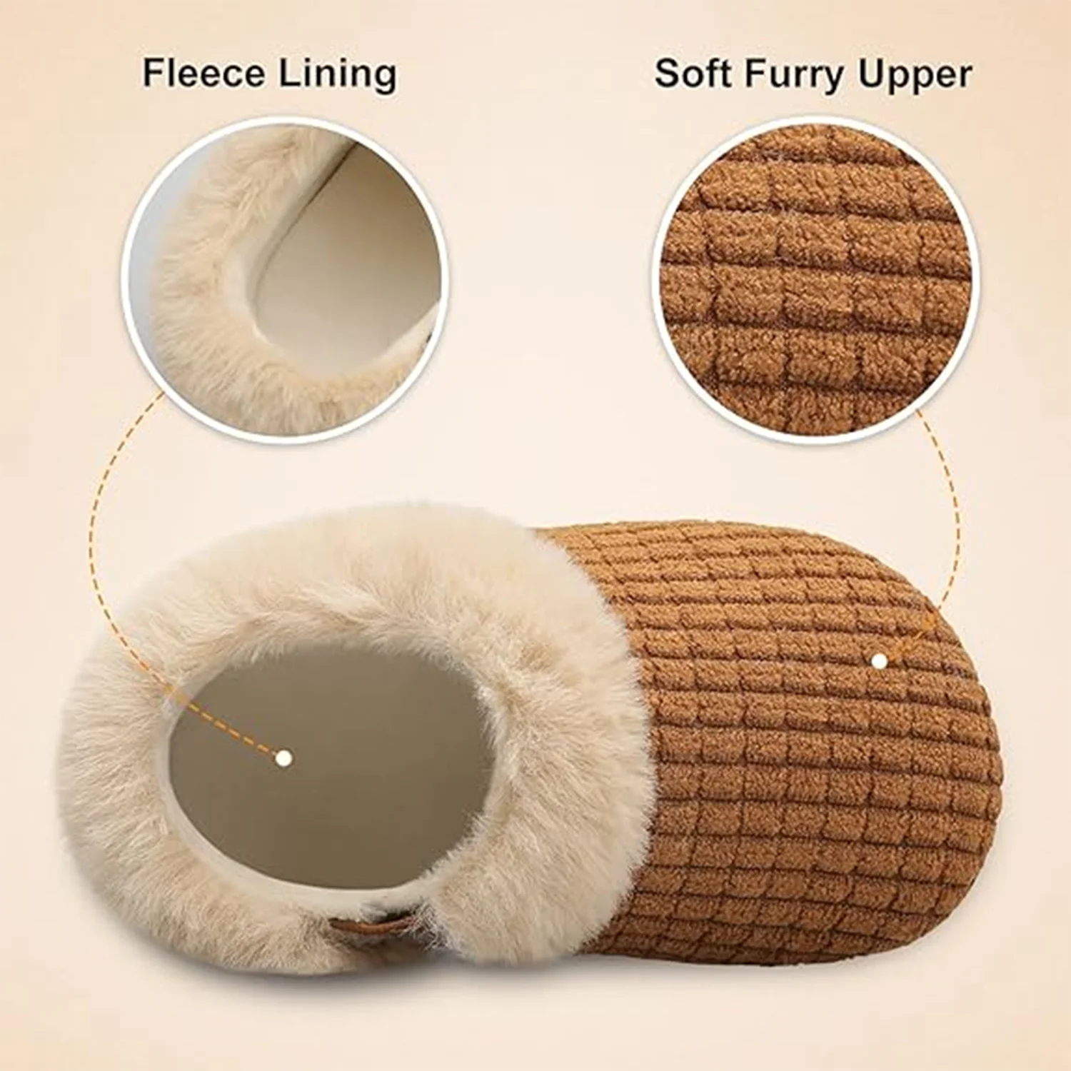 Barerun Toddler Slippers for Boys Girls Slip on Kids Baby House Shoes Indoor Outdoor Warm Walking Shoe - Image 2