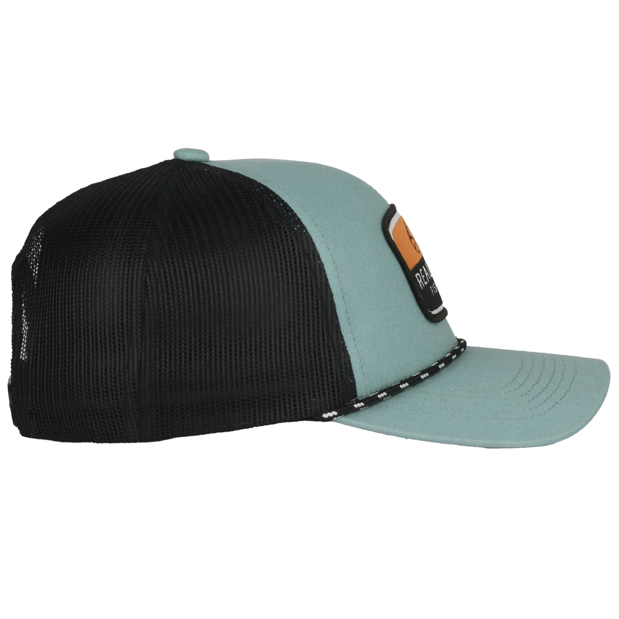 Realtree Fishing® Cap, Structured Trucker Hat for Men, Mesh Back, Rope Accent, One Size, Adult, Sage/Black - Image 6