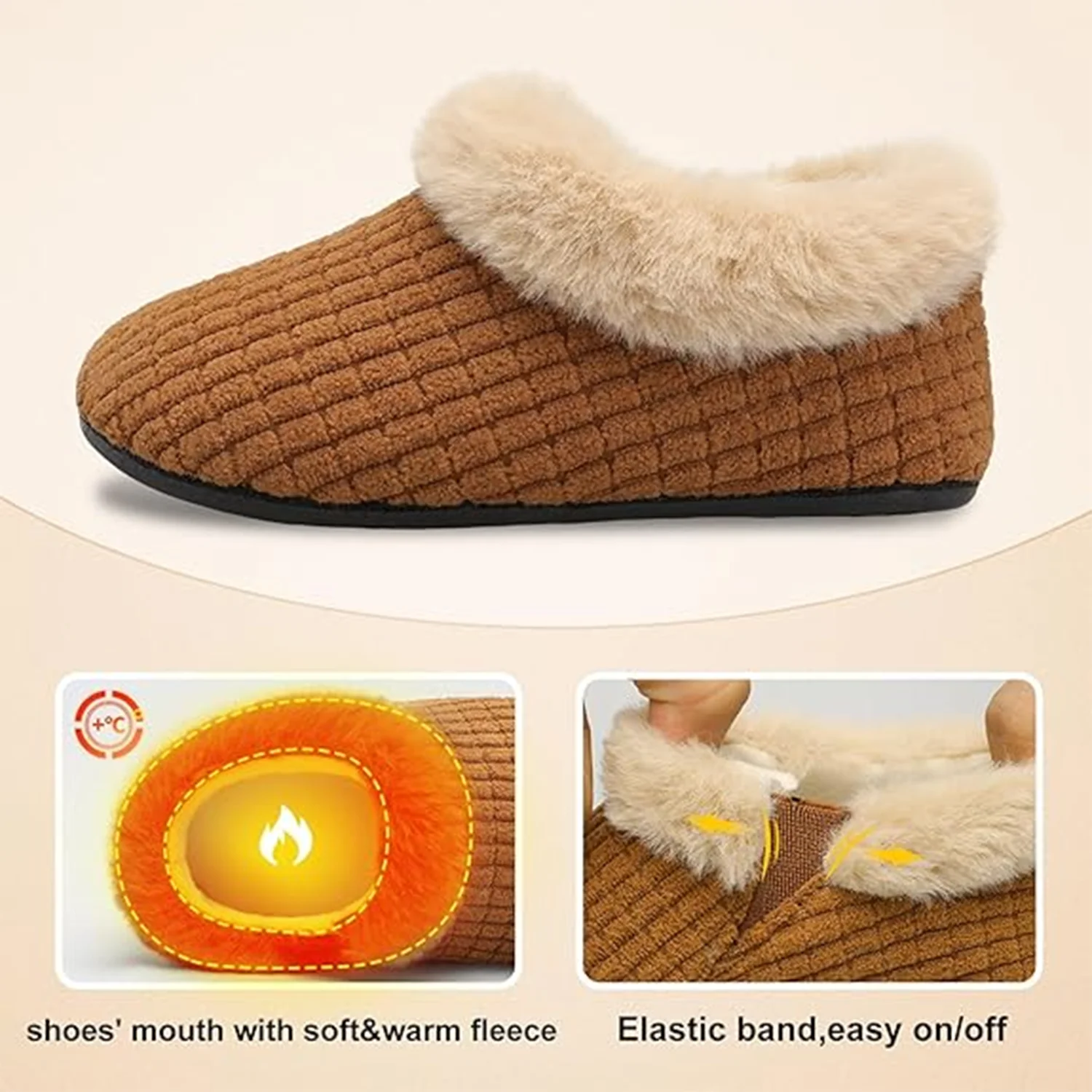 Barerun Toddler Slippers for Boys Girls Slip on Kids Baby House Shoes Indoor Outdoor Warm Walking Shoe - Image 3