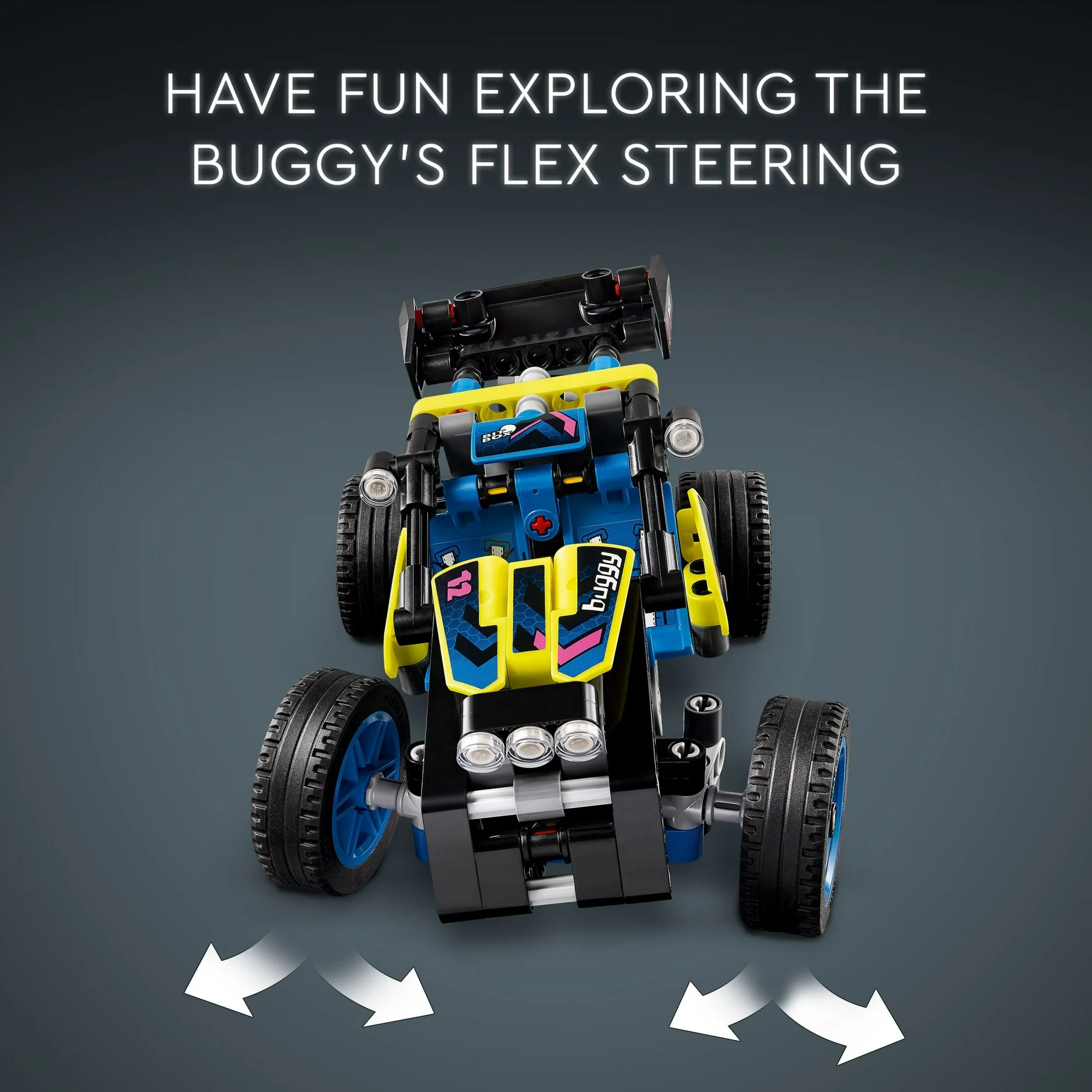 LEGO Technic Off-Road Race Buggy Buildable Car Toy, Cool Toy for 8 Year Old Boys, Girls and Kids who Love Rally Contests, Race Car Toy Featuring Moving 4-Cylinder Engine and Working Suspension, 42164 - Image 3