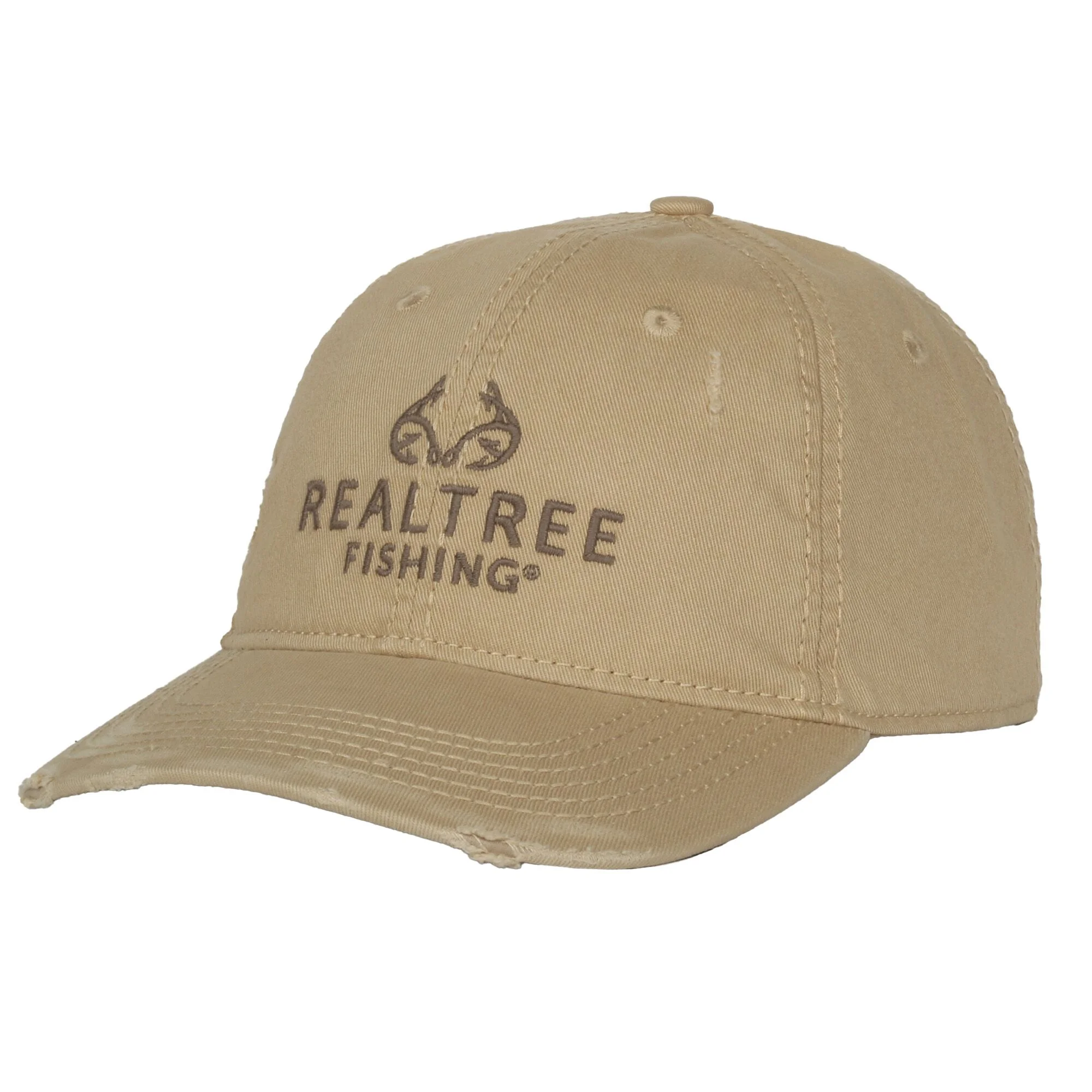Realtree® Structured 6-Panel Chino Cotton Twill Fishing Hat with Heavy Fray - Image 2