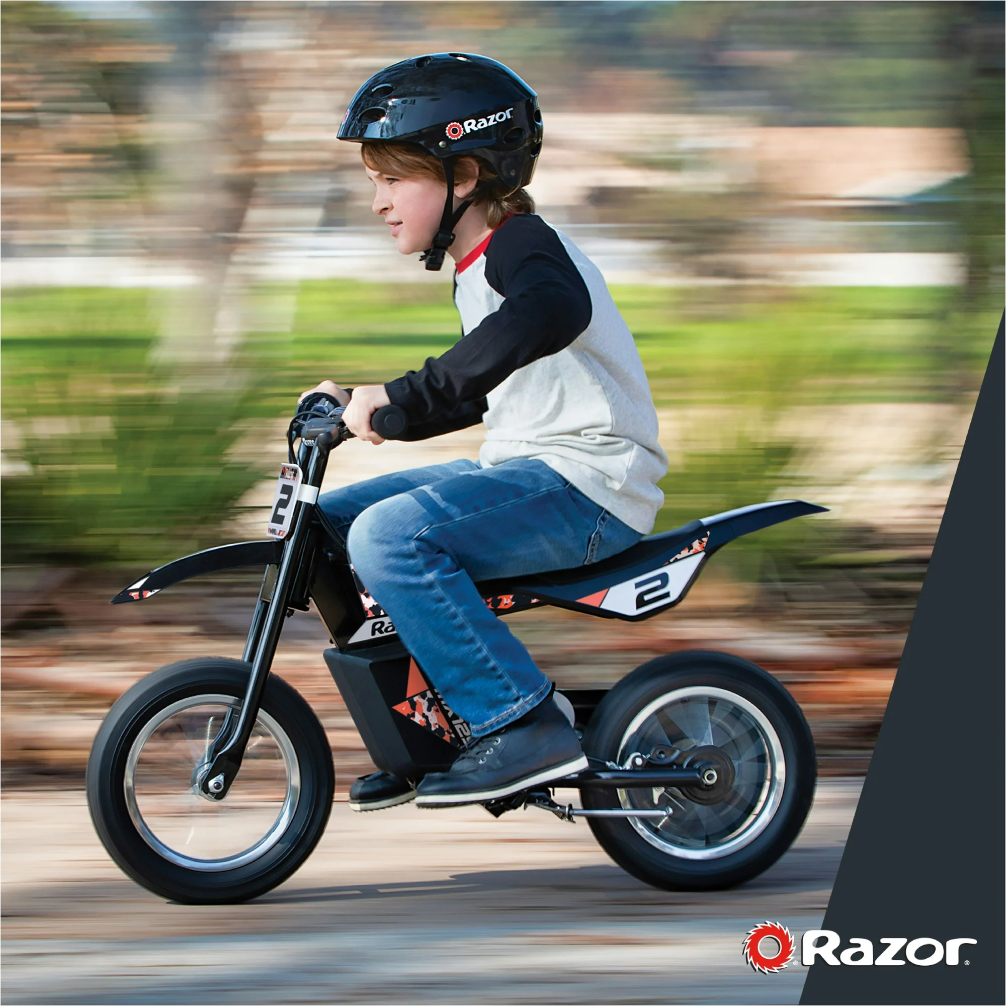 Razor Dirt Rocket MX125 Electric-Powered Dirt Bike - Black with Decal Included, for Child 5+ - Image 5