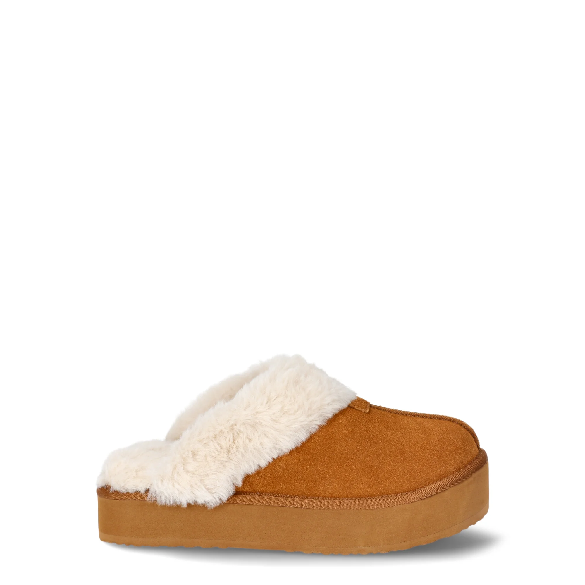 Joyspun Women's Faux Suede Platform Clog Slippers - Image 3
