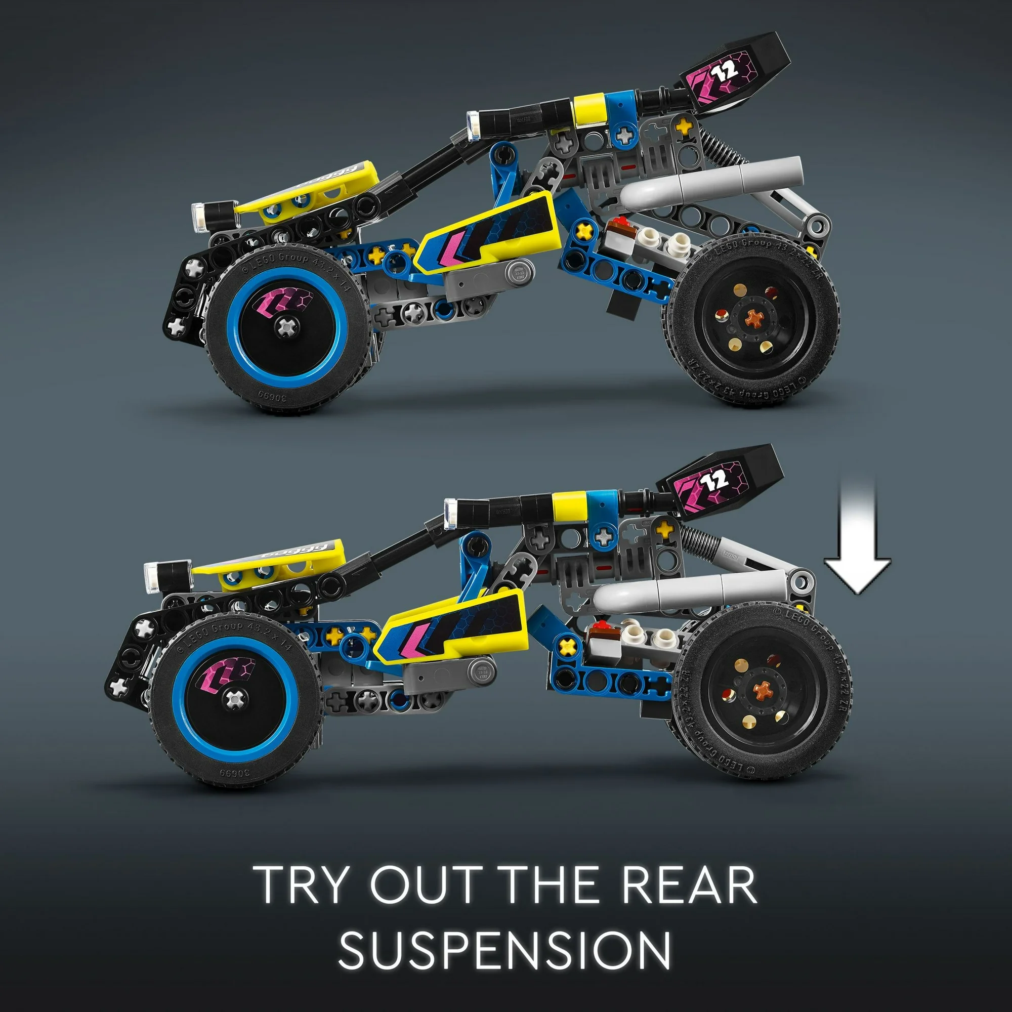 LEGO Technic Off-Road Race Buggy Buildable Car Toy, Cool Toy for 8 Year Old Boys, Girls and Kids who Love Rally Contests, Race Car Toy Featuring Moving 4-Cylinder Engine and Working Suspension, 42164 - Image 2