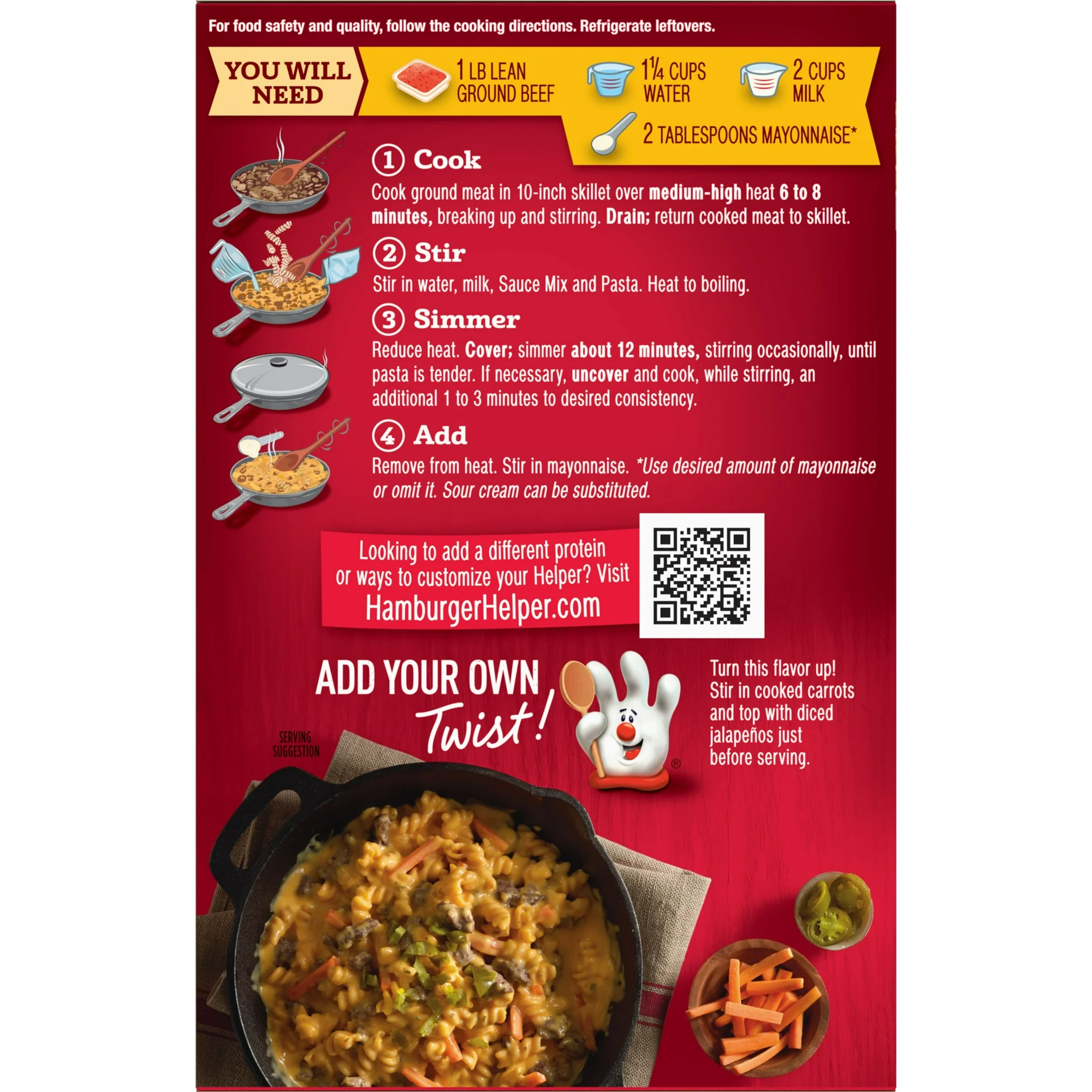 Hamburger Helper Cheesy Ranch Burger, 5.5 oz Box - Image 5