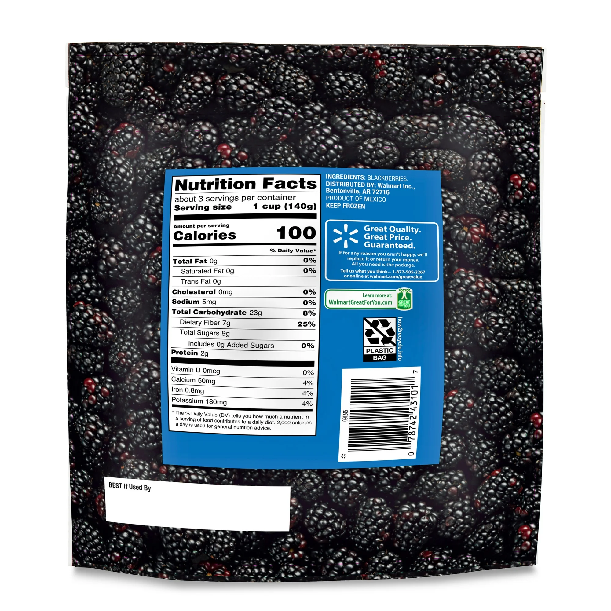 Great Value Frozen Blackberries, 16 oz - Image 4