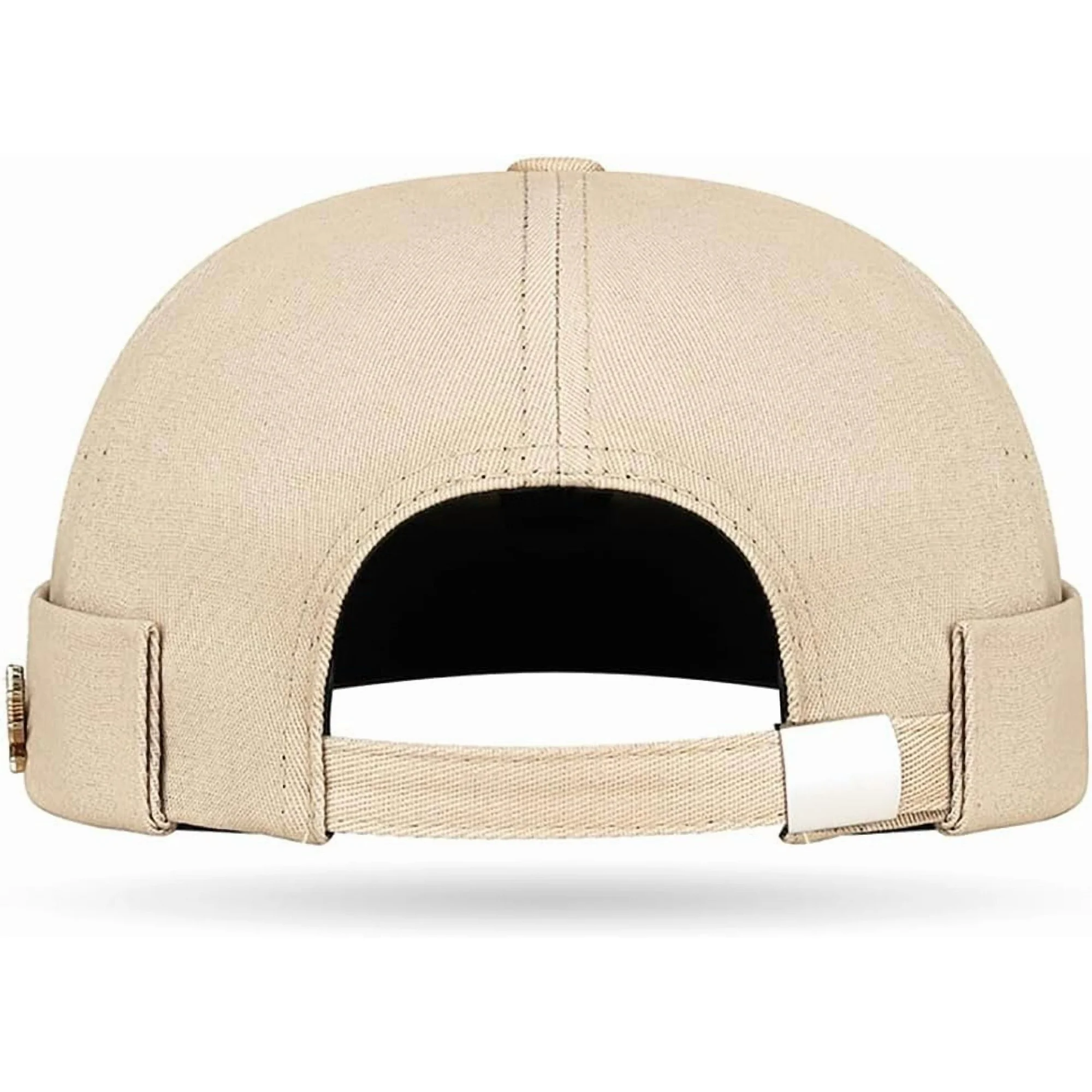 Brimless Hats for Men Women Buckle Docker Cap Adjustable Beanie Skullcap - Image 3