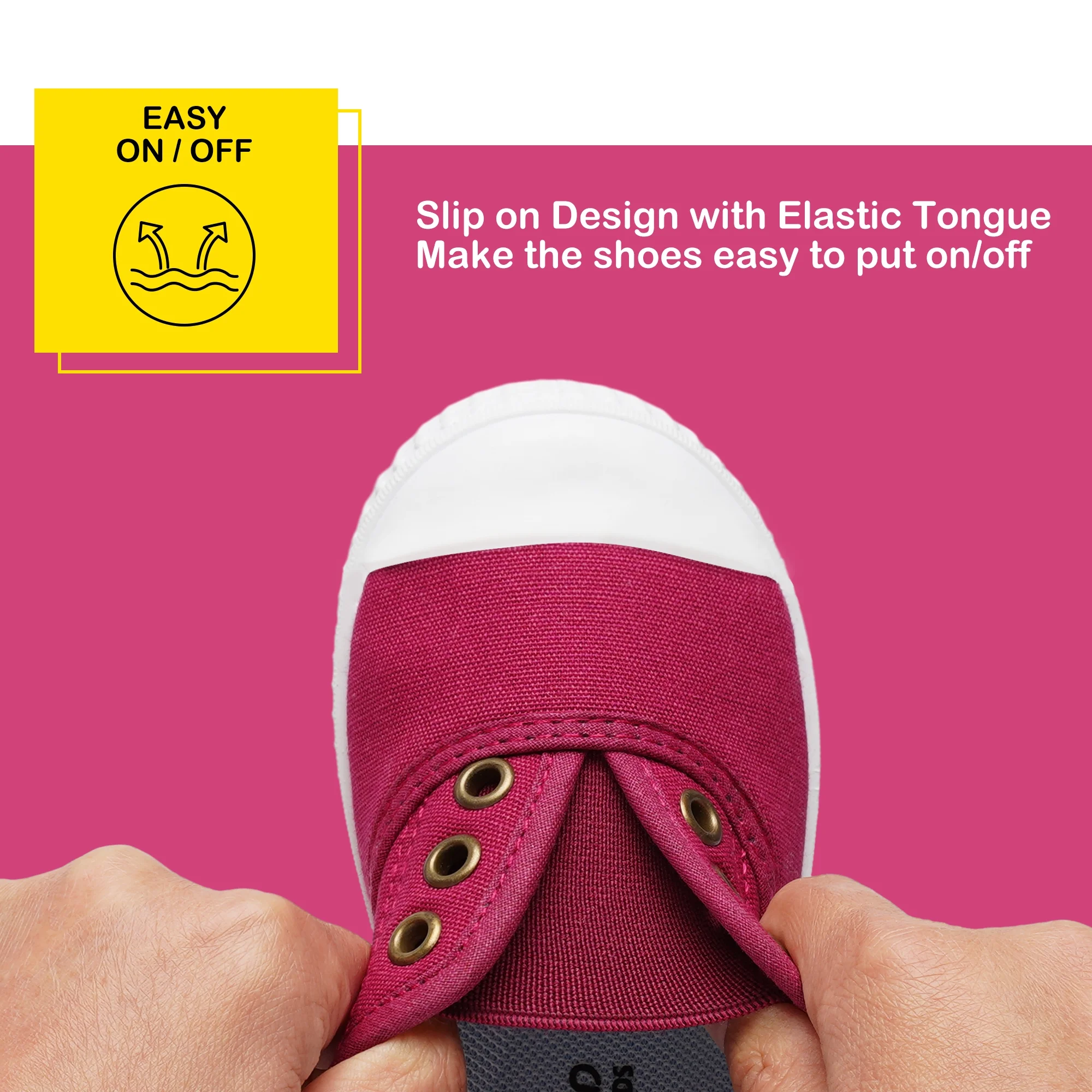 HARVEST LAND Toddler Shoes Soft Girls Boys Canvas Sneakers LightWeight Slip on Shoes for Kids - Image 4