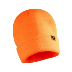 Mossy Oak Blaze Orange Insulated Hunting Beanie Hat, Acrylic, Unisex, Adult