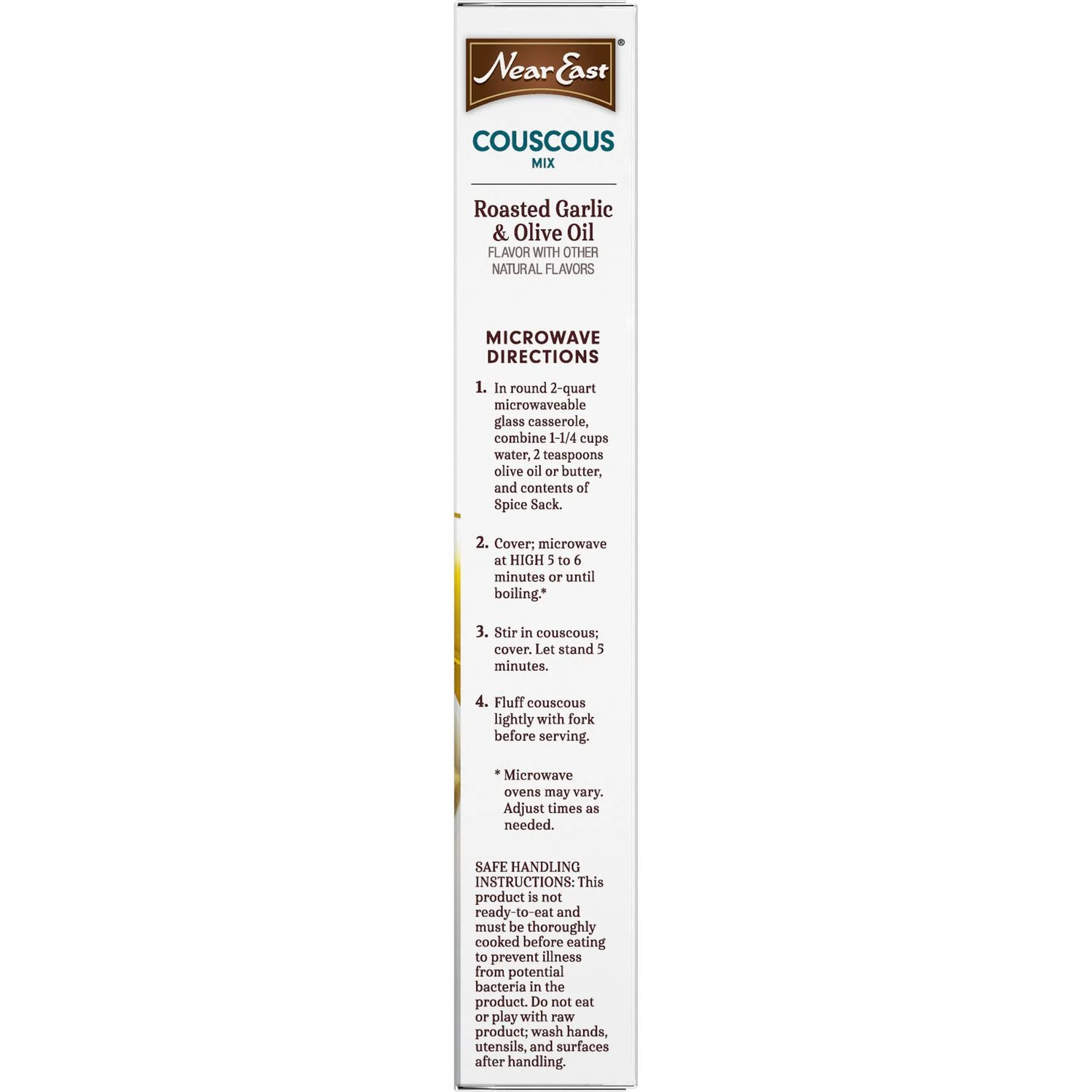 Near East Roasted Garlic & Olive Oil Couscous Mix, Packaged Meal, Shelf-Stable 5.8 oz Box - Image 2