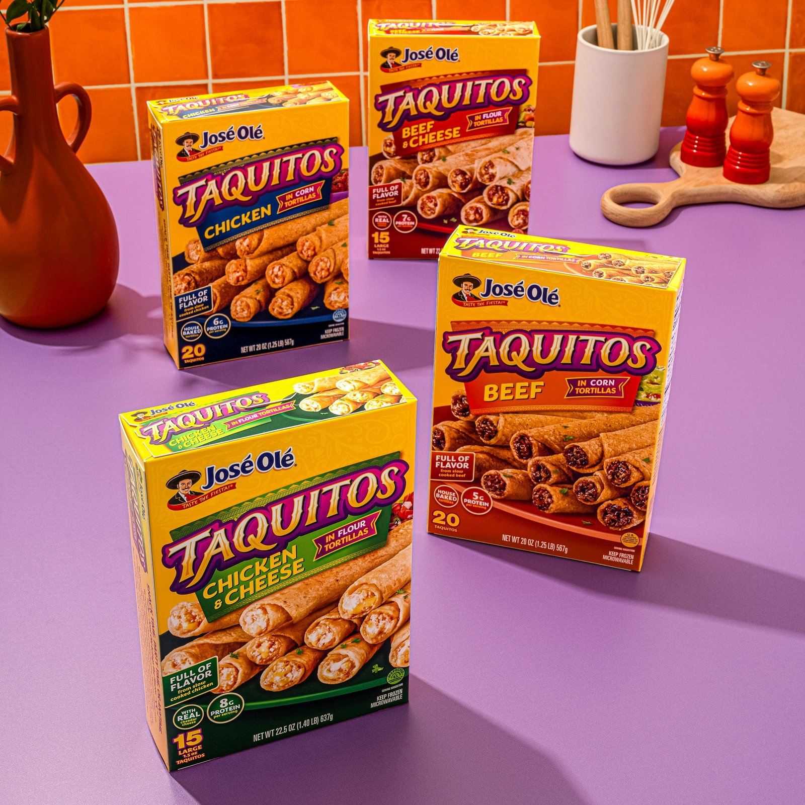 Jose Ole Chicken & Cheese Flour Taquitos, Frozen Mexican Food, 22.5 oz, 15 Count - Image 4