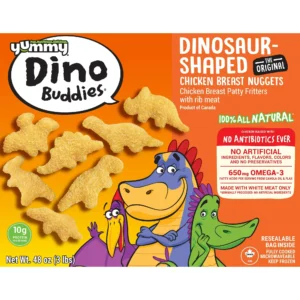 Yummy All Natural Dino Buddies, Dinosaur Shaped Nuggets 48 oz Fully Cooked Frozen