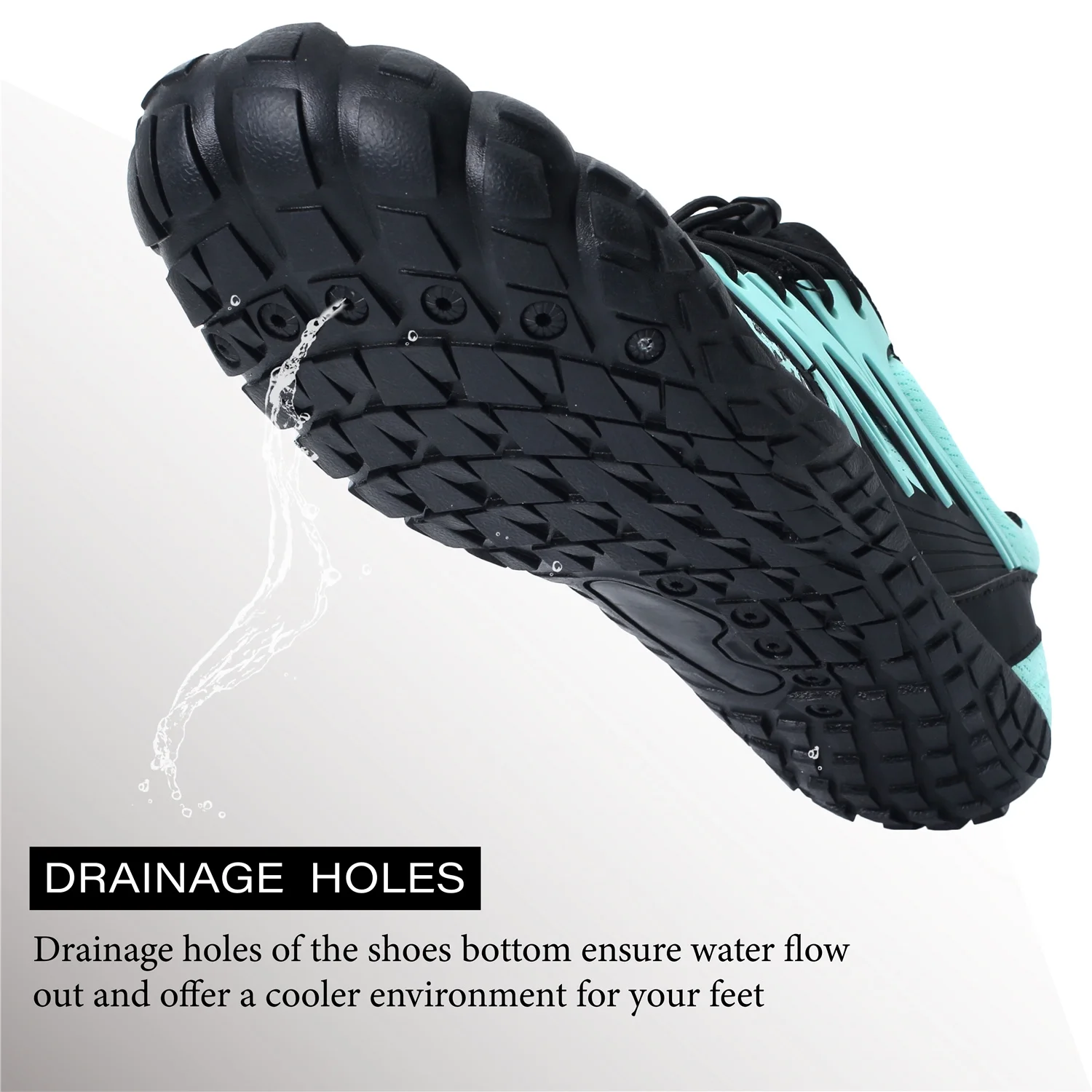 Barerun Mens Womens Water Shoes Quick-Dry Lightweight Barefoot Wide Feet Toe for Swim Diving Surf Aqua Pool Beach Blue - Image 2